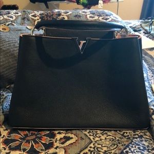 Black leather purse